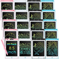 Zhehao 20 Pack LCD Writing Board for Kids, 8.5 Inches Doodle Reusable Screen Drawing Pad Erasable Painting Pads Educational Toy for 3-8 Years(Light Blue, Black, Pink, White)