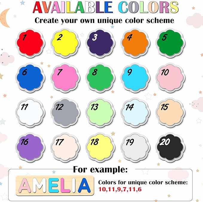 Personalized Wooden Name Puzzle for Kids Personalized Baby Name Puzzle for Toddlers Personalized Baby Gifts First Birthday Gift Wooden Puzzles Custom Toddler Learning