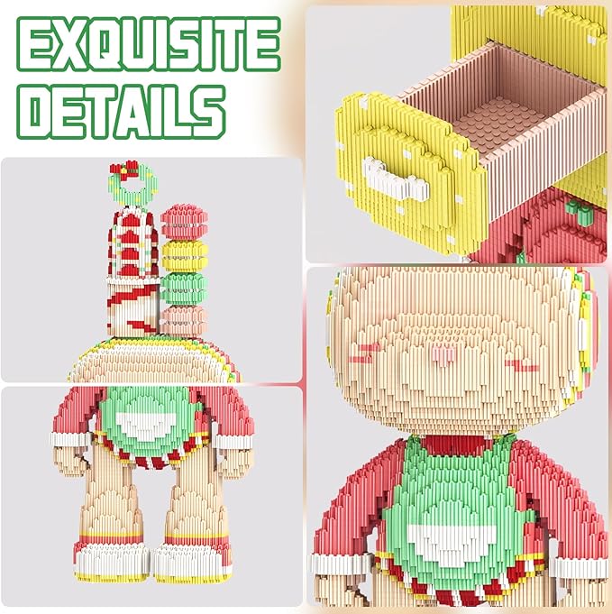 Rabbit Animal Micro Building Blocks Set for Adults Cute Large Sets Toys Gift Kids 7550 Pieces 55cm High Series