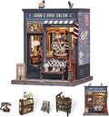 Book Nook Kit, DIY Miniature House Kits for Adult and Teens, Dollhouse Tiny Booknook Garden House Bookshelf, DIY Craft Gifts for Family and Friends (John's Hair Salon)