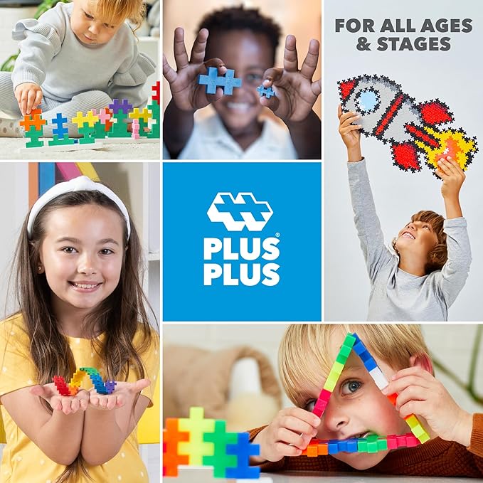 PLUS PLUS Isoscapes, Interlocking Mini Building Blocks, 3D Puzzle Stem Toy for Kids, Office and Home Decor - Cabin