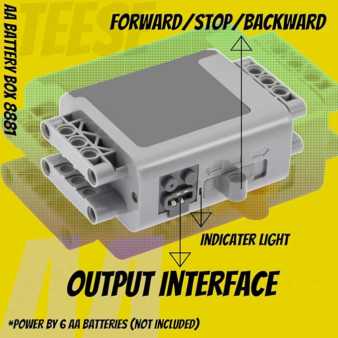 27pcs Technic-Motor Set with Motor-Remote Control-Receiver, Battery-Box-Switch-Light-Cable, Compatible with Technic-Parts