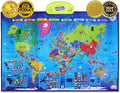 BEST LEARNING i-Poster My World Interactive Map - Educational Talking Toy for Kids of Ages 5 to 12 Years Old