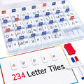 Classroom Magnetic Letter Tiles for Phonics and Spelling-JoyCat 234 Foam Alphabet Tiles Magnetic Letters with Double-Side Magnet Board and Compartment Storage Case