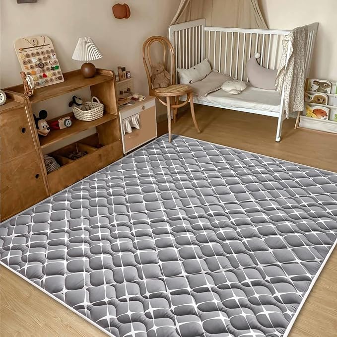 Baby Play Mat - 6ft X 4ft,Premium Thicker Foam One-Piece Crawling Mat, Machine Washable, Extra Large Anti-Slip Activity Playmat for Babies, Toddlers & Infants