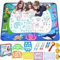 Water Doodle Mat 40 x 32 Inch Painting Doodle Toddler Toys, Water Drawing Mat, Large Magic Drawing Doodling Mat Educational Toys for Kids Age 3 4 5 6 7 Toddler Boys Girls Christmas Birthday Gifts