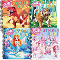 4PCS Paint by Number Sticker Book Travel Activities Toys for Girls Boys Kids Ages 4-10 Road Trip & Airplane & Long Car Rides, Birthday Present, Preschool Classroom Party Gifts