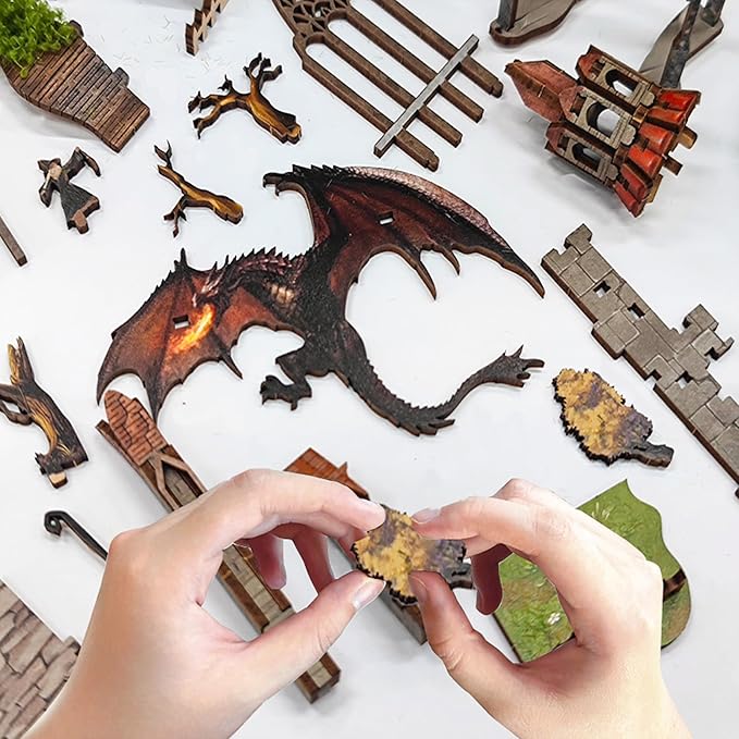 Book nooks DIY Dollhouse Kit for Adults 3D Stereo Assembly Night Light Sensing Wooden Bookend Jigsaw Building Model Gifts for Family,Friends (The Lord The Ring)