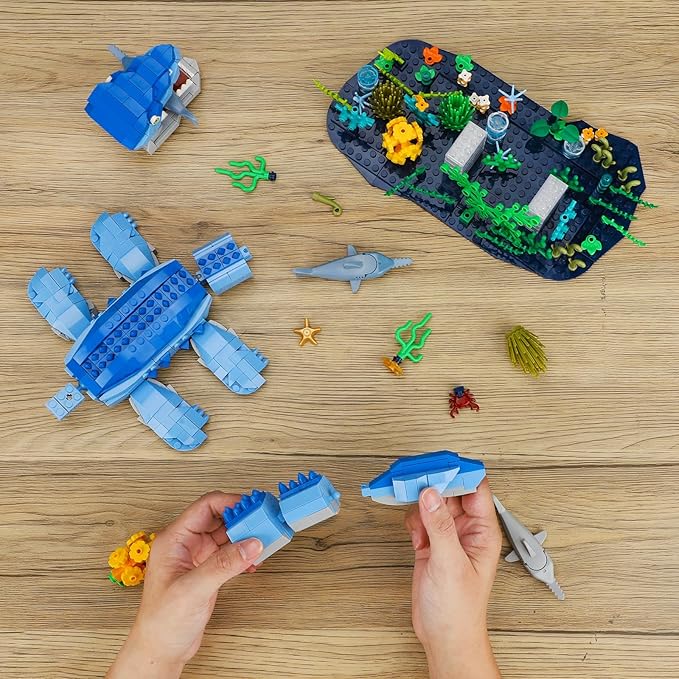 Ocean Mosasaurus Dinosaur Building Set- Compatible with Lego Sets for Boys 8-14, Dino World Park Building, Birthday Gift Set for Boys,Adults (787 Pieces)