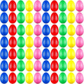 100 Pieces Egg Shakers Musical Instruments Percussion Maracas Egg for Kids Toys Plastic Easter Shaker for Learning DIY Painting, Classroom Music, Rhythm(5 Color)