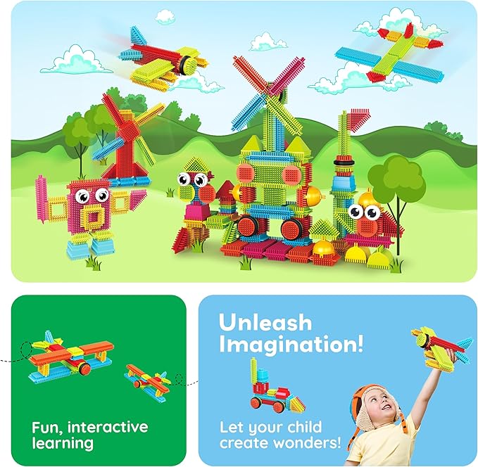 PicassoTiles Toys 112 Piece Hedgehog Blocks STEM Building Tiles Set Construction Learning Toy Stacking Interlock Block, Creativity Beyond Imagination, Inspirational, Recreational, Educational PTB112