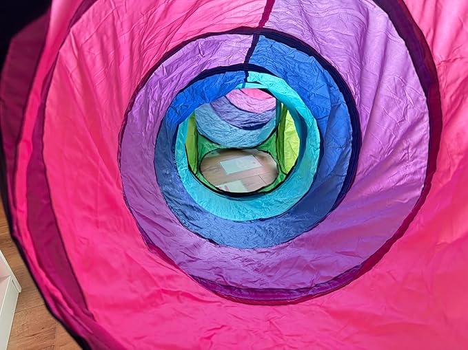 XXL Tunnel for Kids 98 in. | Tunnel Tent for Toddlers | 4X Play Tunnels for Children | Colorful Pop Up Crawl Tunnel | Collapsible Gift for Boy and Girl Indoor and Outdoor Game