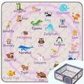 Baby Play Mat，Thick Soft 71" X 79" Playpen mat, Non-Slip and Machine Washable Baby Play Mats for Floor，Crawling Mat for Babies, Toddlers & Infants to Play and Learn(Pink Animal)