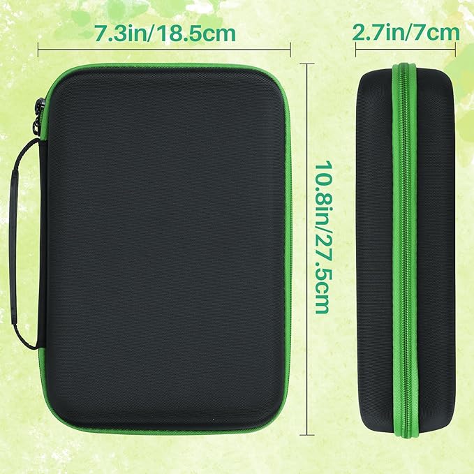 Storage Case Compatible with Leapfrog LeapPad Academy/LeapPad Ultimate/Epic Academy Edition 7-Inch Touchscreen Learning Tablet (Black + Green Case)