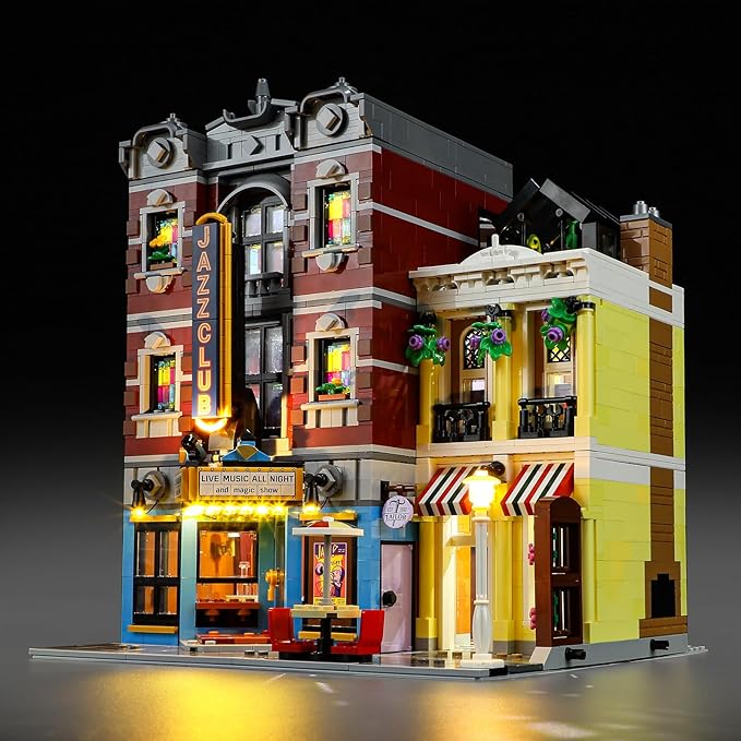 LED Light Kit for Lego 10312 Jazz Club Set, Compatible with Lego 10312 Building Blocks Model(Not Include Blocks Set)