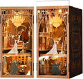 Book Nook Kit, DIY Miniature Dollhouse Booknook Kit, 3D Wooden Puzzle Bookend Bookshelf Insert with LED Light for Teens and Adults (Phantom of The Opera)