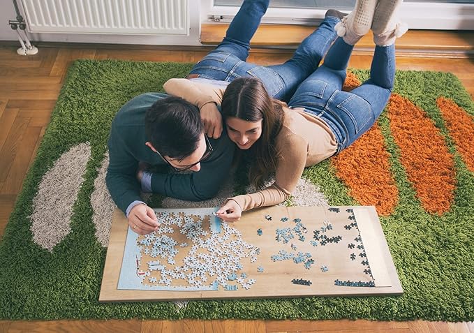 GeoToys Metropuzzle, Seattle Map Jigsaw Puzzles 1000 Pieces - 27 x 19 Detailed Geography Puzzle, Challenging Adult Puzzle, Fun Puzzles for Adults, Map Poster Included for Adults