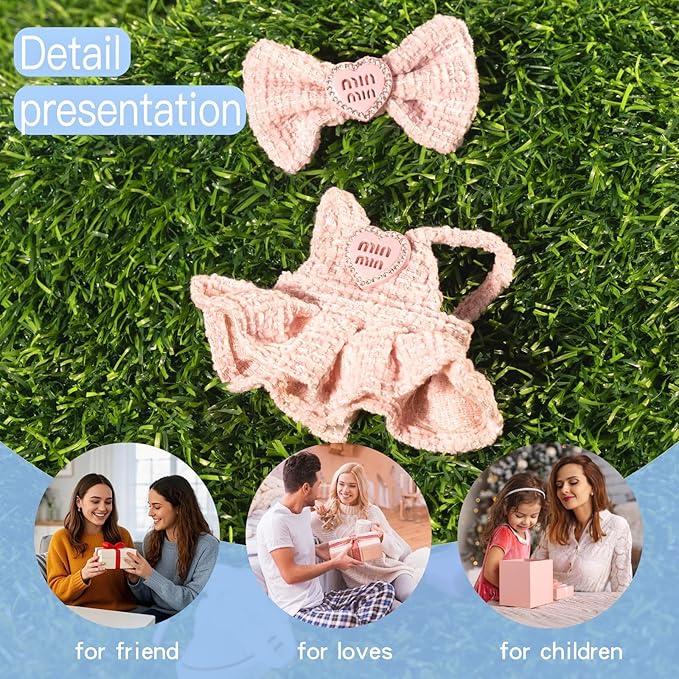 17cm Doll Clothes Set & Outfit Set for 17cm Dolls - Premium Fashion Dresses with Accessories, Luxury Chic Doll Clothing & Style Bundle,Just Clothes (Style-C)