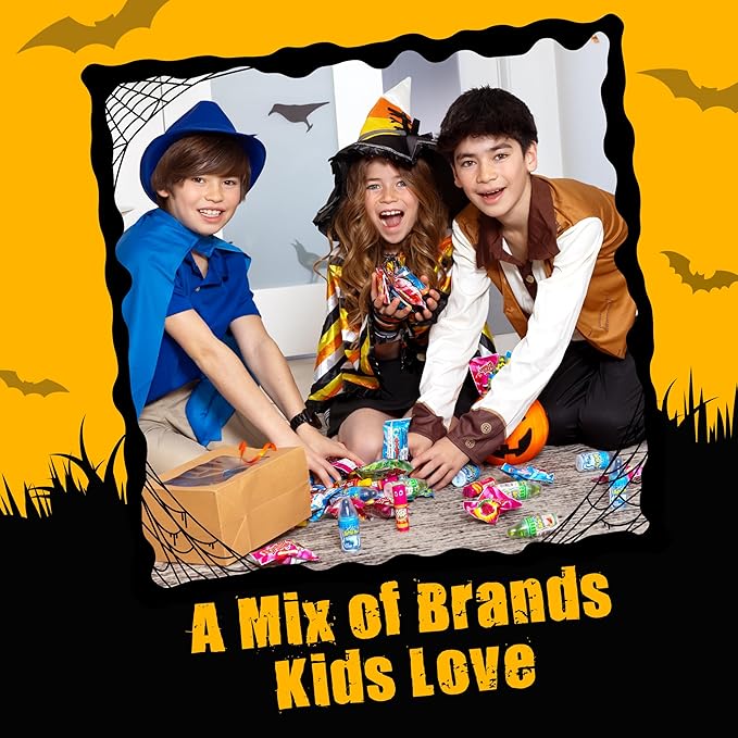 Halloween Candy Variety Pack Bag, 12 Count Assorted Lollipops, Bulk Individually Wrapped Ring Pop, Push Pop, Baby Bottle Pop & Juicy Drop For Birthday Party Favors, Trick or Treat, Bowls, Kids Gifts