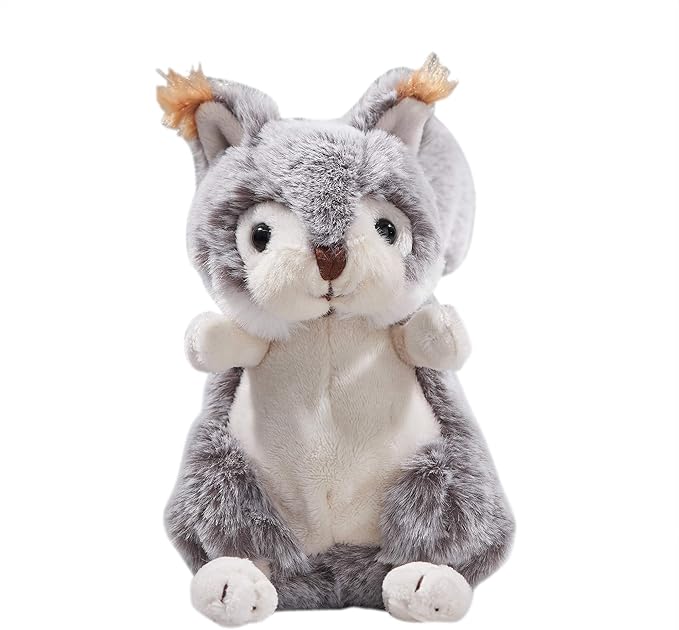 Dilly dudu Grey Squirrel Plush Toy Stuffed Animal 7-Inch