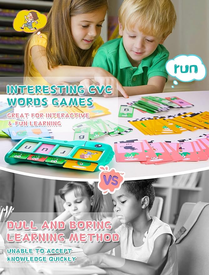 Talking Flash Cards for Toddlers 2-8: Alphabet Learning & Spelling Games with 224 Sight Words - Montessori Sensory Toys for Preschool Boys & Girls, Speech Therapy Toys for Kids with Autism, Ideal Gift