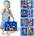 Toddlers Montessori Busy Board Toys for 1 Year Old Boy Gifts, Educational Preschool Learning Travel Toys for Toddlers 1-3, One Year Old Boys Girls 1st Christmas Birthday Gifts Age 1-2-4