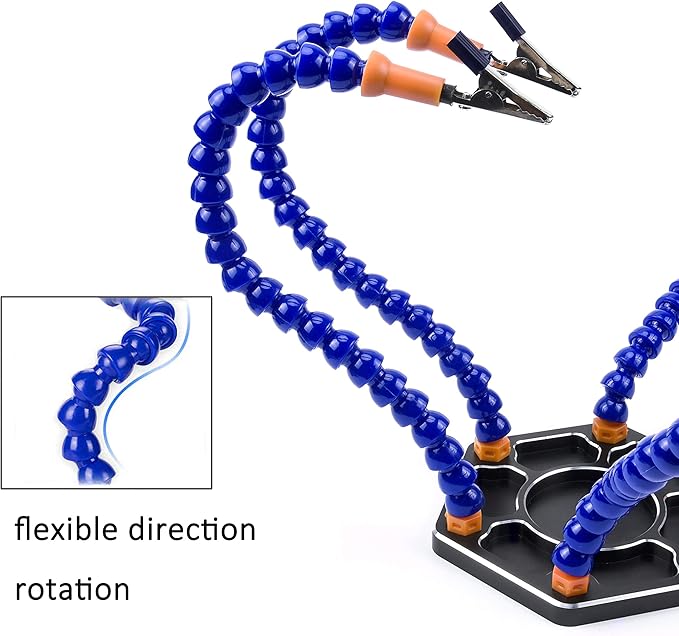 YoungRC Soldering Station with 6 Flexible Soldering Helping Hand Arms Soldering Tool for DIY Soldering,Assembly, Repair, Modeling, Hobby