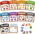 10Pcs Magnetic Color Sorting Set 60 Fridge Magnets for Kids, Cute Animal Refrigerator Magnets for Kids Early Education Color Sorting Shape Matching