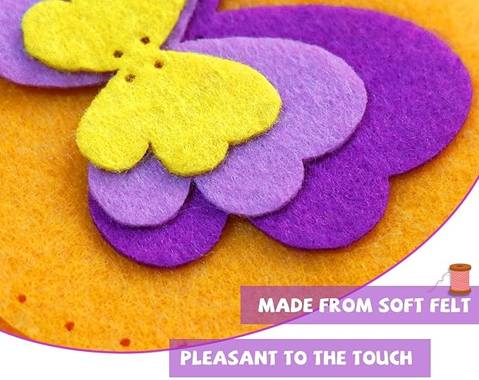 IROLEHOME Sew Your Own Purses 6 Pcs Sewing Kit for Kids Sewing Bag for Beginners, Birthday Gifts for Girls Boys