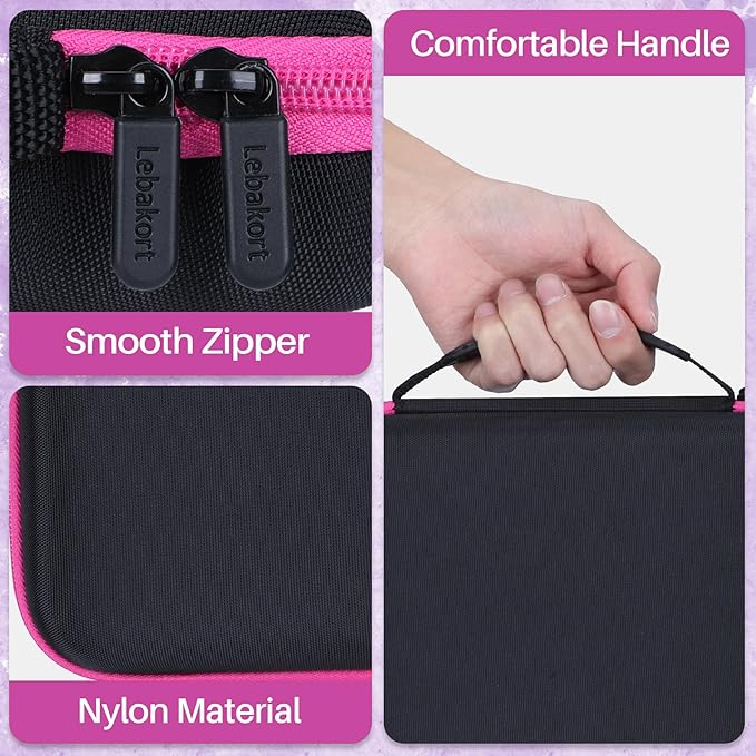 Storage Case Compatible with Leapfrog LeapPad Academy/LeapPad Ultimate/Epic Academy Edition 7-Inch Touchscreen Learning Tablet (Black + Pink Case)
