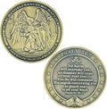 The Archangel Michael Challenge Coin Christian Coin Bible Verse Angel Coin As Catholic Gifts (Single Coin)