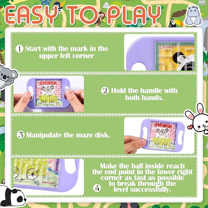 24 Pcs Maze Puzzle Keychain Cubes Bulk Christmas Maze Game Puzzles Keychain Cubes Handheld Brain Teaser Puzzle Party Favors for Kids Students Christmas Stocking Stuffer Gifts