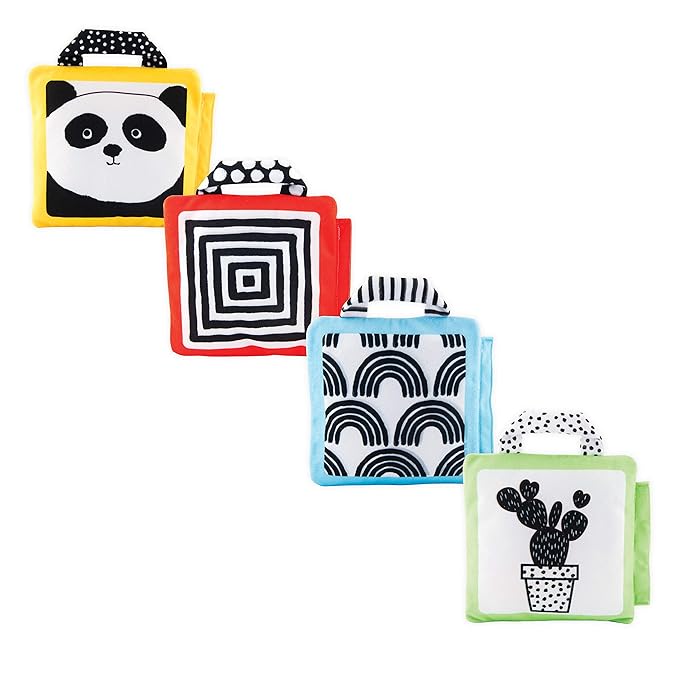 Sassy Reversible Soft Sensory Activity Panels, 4Count, Ages 0+ Months