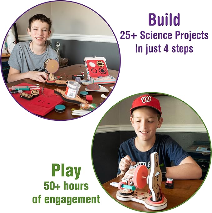 Butterfly EduFields 20in1 Motor Machines STEM Projects Kit for Kids Age Ages 5-7 6-8 8-10 | STEM Toys for Kids 5 6 7 8 9 10 Year Old | Robotics & Engineering Toys | Gift for 6 7 8 9 10 Year Old