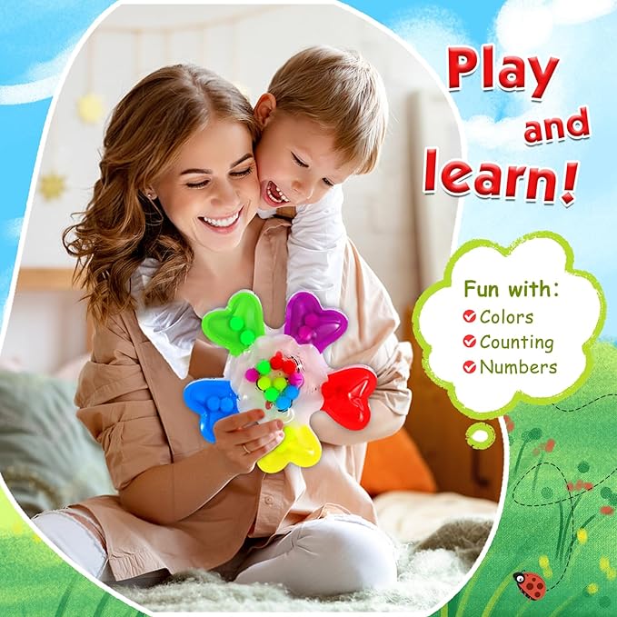 Color Sorting Sensory Toys, Fine Motor Skills Games for Toddlers,Preschool Learning Outdoor Travel Toys Gifts for Kids Aged 3-4 5-7