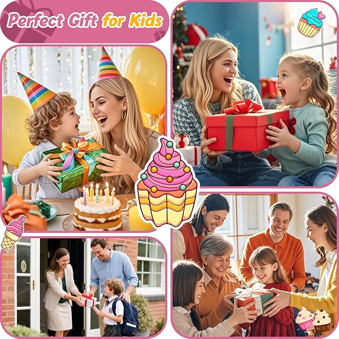 Puzzles for Kids Ages 4-8,100 Piece Puzzles for Kids Ice Cream Puzzle for Kid Ages 4-6 6-8 8-10 Large Piece Jigsaw Puzzle for Children Senior Adult Educational Puzzle Toys Preschool Birthday Gifts