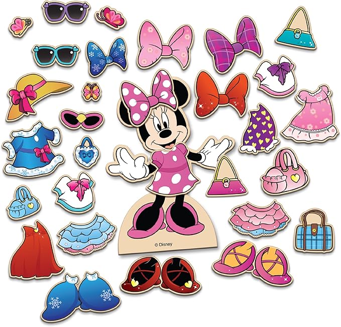 Minnie Mouse Magnetic Wooden Dress Up Set