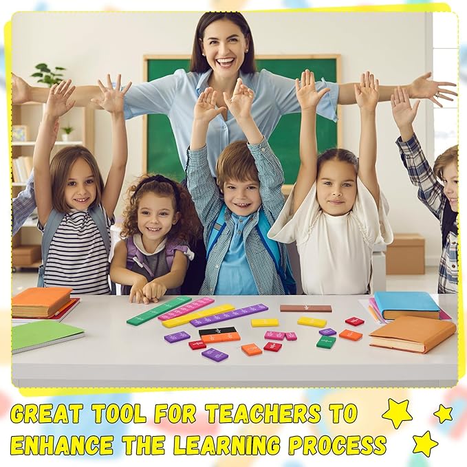 30 Sets Fraction Tiles Set for Math Classroom Fractions Manipulatives Math Learning Manipulatives for Home School Supplies