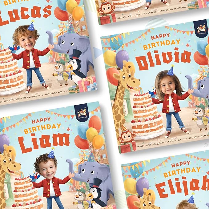ELFINK Personalized Children Story Books - Birthday Adventure - Customized Name & Photo - Baby Gifts - Children Bedtime Story (Soft Cover)