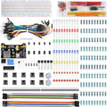 480pcs 37 Values Electronics Component Fun Kit with Power Supply Module, Jumper Wire, 830 tie-Points Breadboard, Precision Potentiometer, Resistor