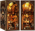 Book Nook Kit - DIY Miniature Dolls House Kit with Furniture and LED Light, 3D Puzzle Wooden Art Bookends, Model Kits for for Adults and Teens (Royal Tailor Shop)