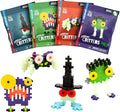 PLUS PLUS Critters, Pack of 4, Halloween 3D Puzzle Building Block Set, 160 Mini Interlocking Pieces, Fun Holiday Activities for Kids, Series 2 - Creepy
