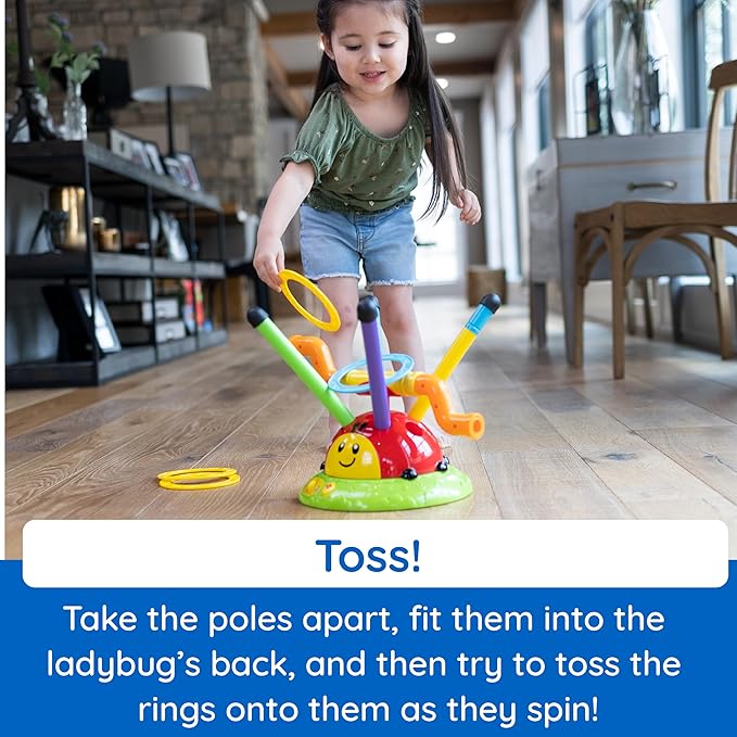 Fat Brain Toys 2-in-1 Musical Jump 'n Toss, Active Indoor/Outdoor Games for Kids Ages 4+, Fun Toys, Kids Activities