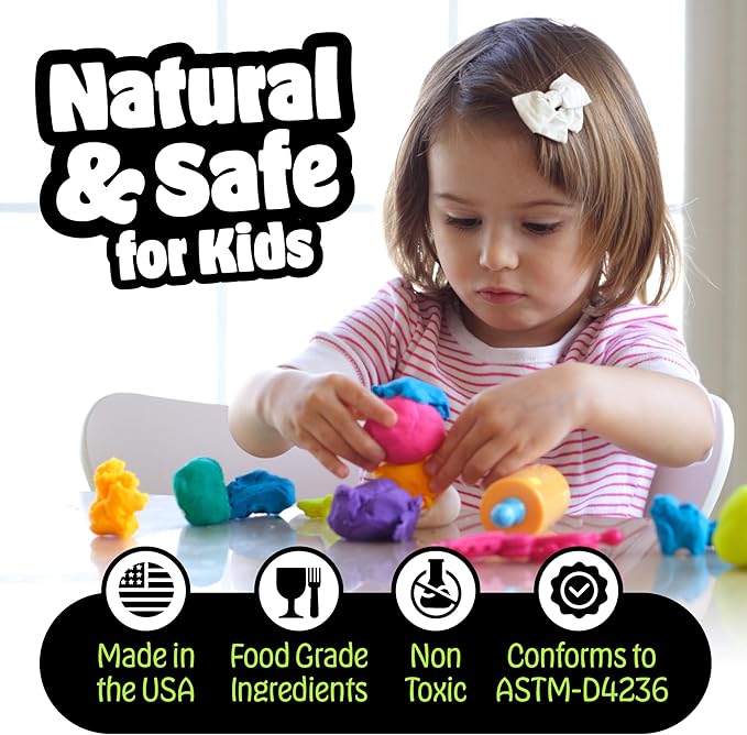 Hygloss Play Modeling Dough for Kids – Safe & Non-Toxic Sensory Dough for Arts and Crafts – 1 lb Tub – Play Clay for Toddler Activities, Preschool Classroom Must-Haves – Pink and Red Color, Unscented