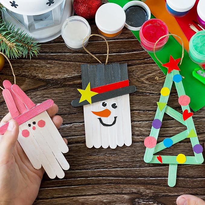 100 Piece Multicolor Jumbo Wooden Craft Sticks (6" x 3/4"), Large Popsicle Sticks for Waxing, Craft Project,Tongue Depressor,DIY Classroom Crafts,Woodcraft (Wood, Rainbow)