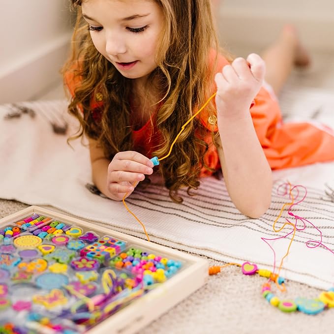 Melissa & Doug Created by Me! Bead Bouquet Deluxe Wooden Bead Set with 220+ Beads for Jewelry-Making