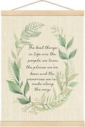 Boat Wades Sage Green Botanical Inspirational Wall Art Poster Hanger Frame, Motivational the Best Things in Life Are the People We Love Hanging Wall Decor for Home Bedroom Office, 12x16 Inch