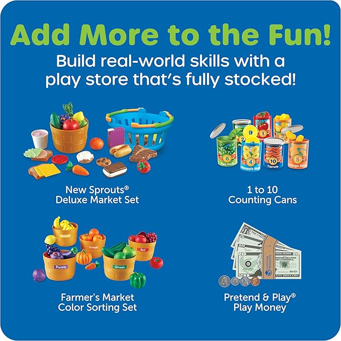 Learning Resources Pretend & Play Calculator Cash Register Pink - 73 Pieces, Ages 3+, Cash Register for Kids, Play Money for Kids, Toddlers Toys, Toy Register, for Kids