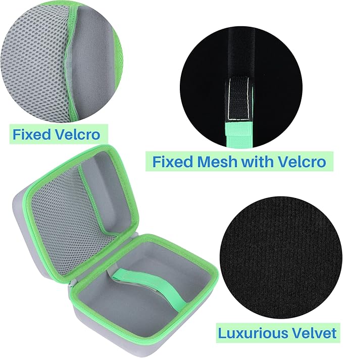 Storage Case Compatible with LeapFrog Magic Adventures Binoculars (Black+Apple Green Case)