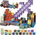 213 PCS Magnetic Blocks Building Toys Set Sword Kids Blocks for Toddler Boys Girls 3+, STEM Sensory Magnetic Cubes Christmas Birthday Present Construction Building Toys
